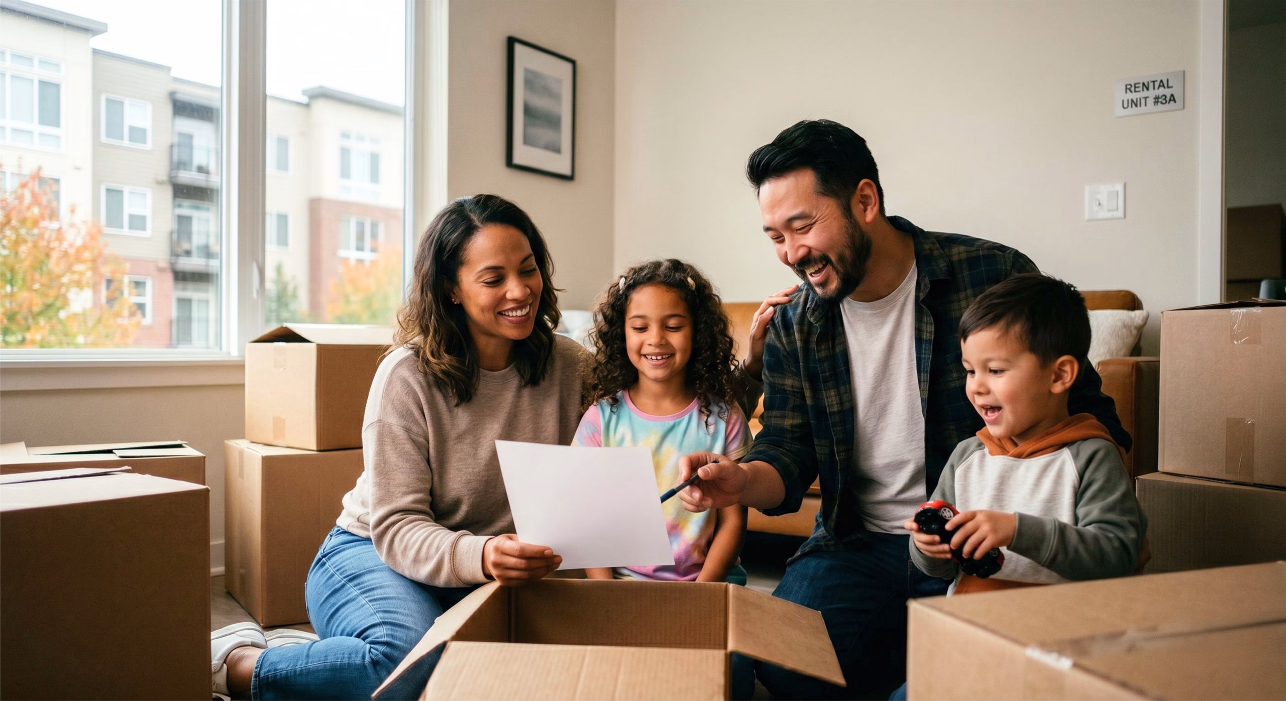 Chicago family reviewing home paperwork while deciding between renting and owning in 2026