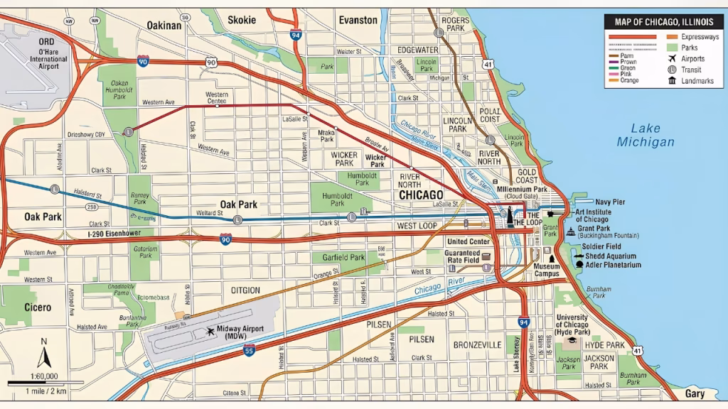 Chicago Neighborhood Map for Homebuyers and Renters